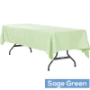 60" x 120" Rectangular 200 GSM Polyester Tablecloth - Sage Green