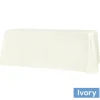 90" x 156" Rectangular 125-130 GSM Polyester Tablecloth - Ivory