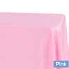 90" x 156" Rectangular 125-130 GSM Polyester Tablecloth - Pink