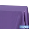 90" x 156" Rectangular 125-130 GSM Polyester Tablecloth - Purple