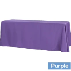 90" x 156" Rectangular 125-130 GSM Polyester Tablecloth - Purple