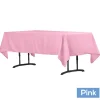 60" x 102" Rectangular 200 GSM Polyester Tablecloth - Pink
