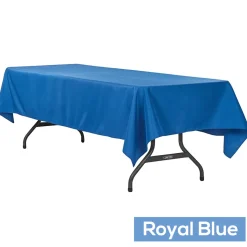60" x 120" Rectangular 200 GSM Polyester Tablecloth - Royal Blue
