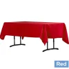 60" x 102" Rectangular 200 GSM Polyester Tablecloth - Red