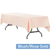 60" x 120" Rectangular 200 GSM Polyester Tablecloth - Blush/Rose Gold