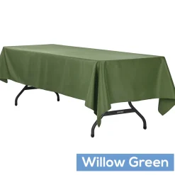 60" x 120" Rectangular 200 GSM Polyester Tablecloth - Willow Green