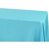 90" x 156" Rectangular 125-130 GSM Polyester Tablecloth - Aqua Blue