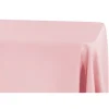 90" x 156" Rectangular 125-130 GSM Polyester Tablecloth - Dusty Rose/Mauve