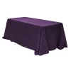 90" x 156" Rectangular 125-130 GSM Polyester Tablecloth - Eggplant/Plum