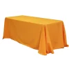 90" x 156" Rectangular 125-130 GSM Polyester Tablecloth - Orange