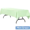 60" x 120" Rectangular 200 GSM Polyester Tablecloth - Mint Green