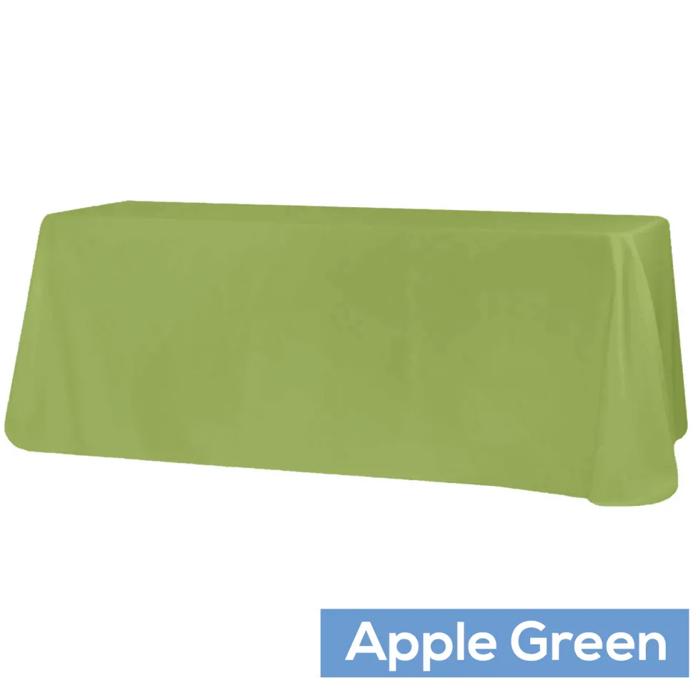90" x 132" Rectangular Oblong 200 GSM Polyester Tablecloth - Apple Green