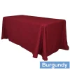 90" x 132" Rectangular Oblong 200 GSM Polyester Tablecloth - Burgundy
