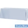 90" x 132" Rectangular Oblong 200 GSM Polyester Tablecloth - Dusty Blue