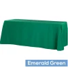 90" x 132" Rectangular Oblong 200 GSM Polyester Tablecloth - Emerald Green