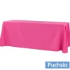 90" x 132" Rectangular Oblong 200 GSM Polyester Tablecloth - Fuchsia