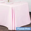 90" x 132" Rectangular Oblong 200 GSM Polyester Tablecloth - Pastel Pink