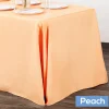 90" x 132" Rectangular Oblong 200 GSM Polyester Tablecloth - Peach