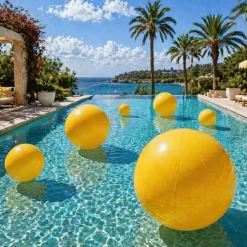 Yellow Giant Inflatable Modern Ball Sphere – Maxorb™ Event Decor – Commercial Installation Sizes