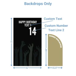 Zombie Apocalypse Foam Core Birthday Backdrop Kit by PopScene™