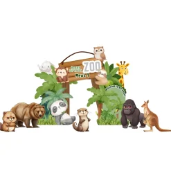 Zoo Animals Foam Core Birthday Backdrop Kit by PopScene™